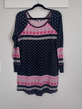 Victoria Secret Printed Thermal Night Gown SZ M